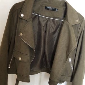Olive crop top jacket